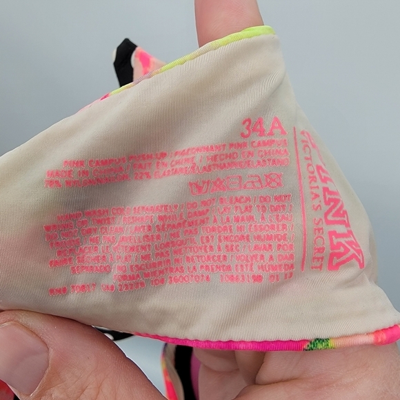 Pink Victoria's Secret Pink Campus Push-up Bra 34A - Picture 6 of 7